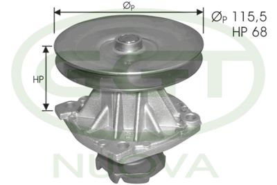 Pompe à eau, refroidissement du moteur