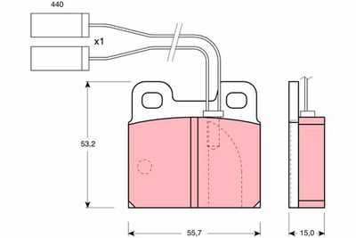 Kit de plaquettes de frein, frein à disque