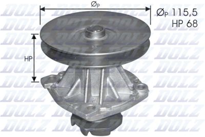 Pompe à eau, refroidissement du moteur