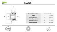 VALEO Kit de roulements de roue