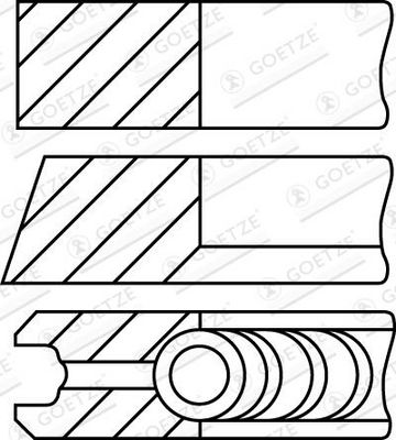 Jeu de segments de pistons