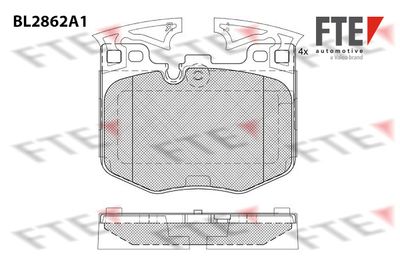 Kit de plaquettes de frein, frein à disque