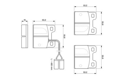 Kit de plaquettes de frein, frein à disque
