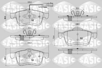 Kit de plaquettes de frein, frein à disque