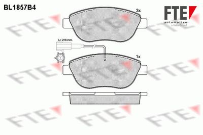 Kit de plaquettes de frein, frein à disque