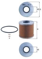 MAHLE Filtre à huile