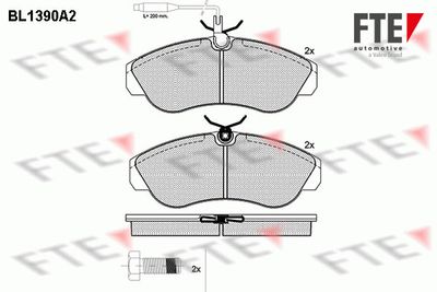 Kit de plaquettes de frein, frein à disque