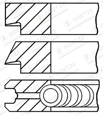 Jeu de segments de pistons