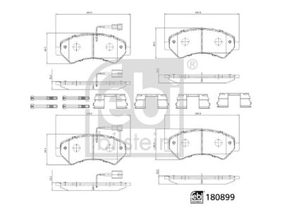 Kit de plaquettes de frein, frein à disque