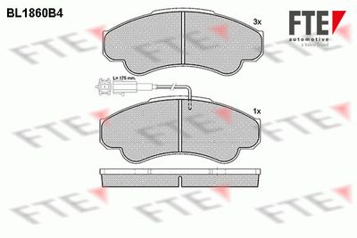 Kit de plaquettes de frein, frein à disque