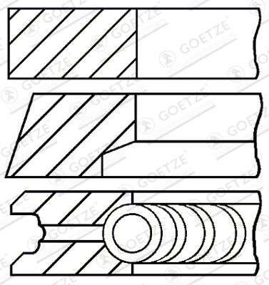 Jeu de segments de pistons