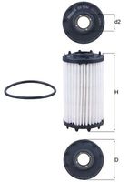 MAHLE Filtre à huile