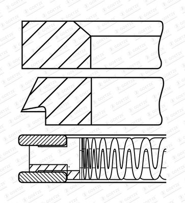 Jeu de segments de pistons