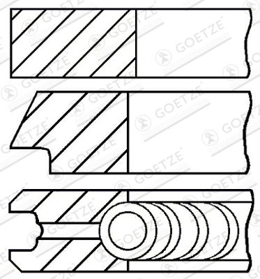 Jeu de segments de pistons