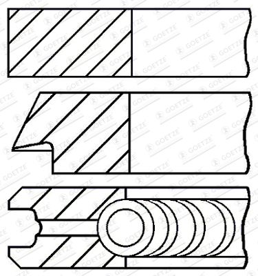 Jeu de segments de pistons