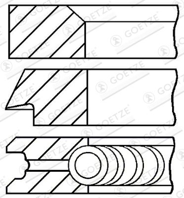 Jeu de segments de pistons