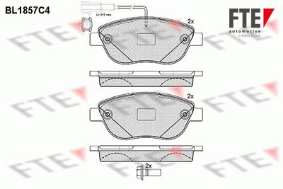Kit de plaquettes de frein, frein à disque