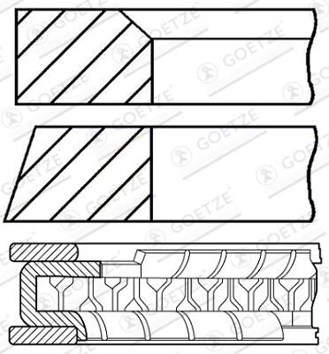 Jeu de segments de pistons